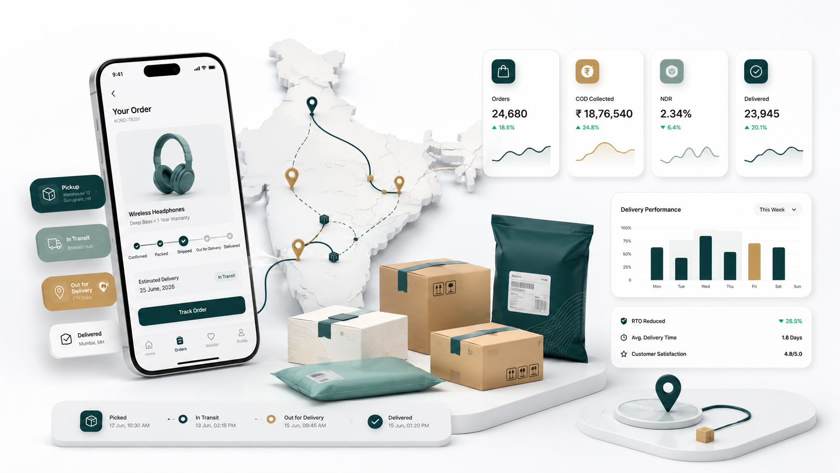 Domestic ecommerce shipping solutions across India