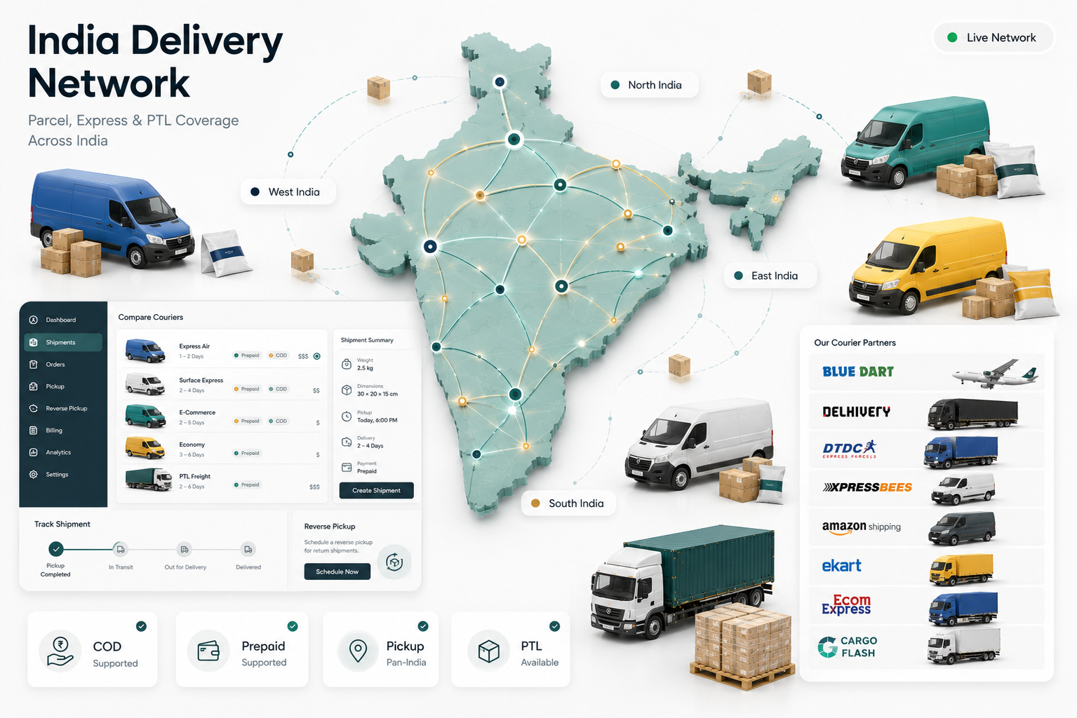 MultiTransitEdge Pan-India courier, express and PTL delivery network